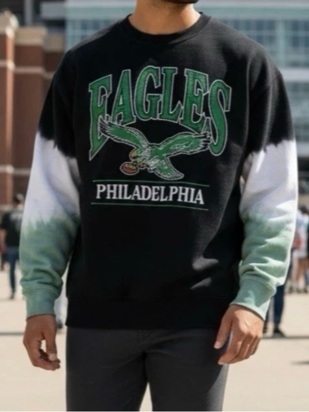 '47 Vintage Tubular Philadelphia Eagles Small Charcoal Gray retro sweatshirt